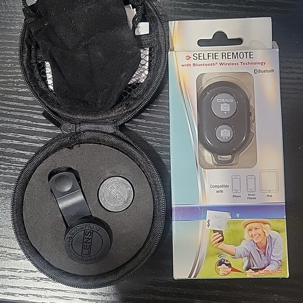 Selfie Remote & lenses for phone